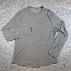 Lululemon Shirt Mens Medium Gray Long Sleeve Athletic Running Tee Top Training